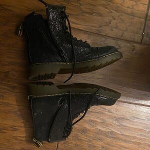 Dr. Martens Black Glitter Boots